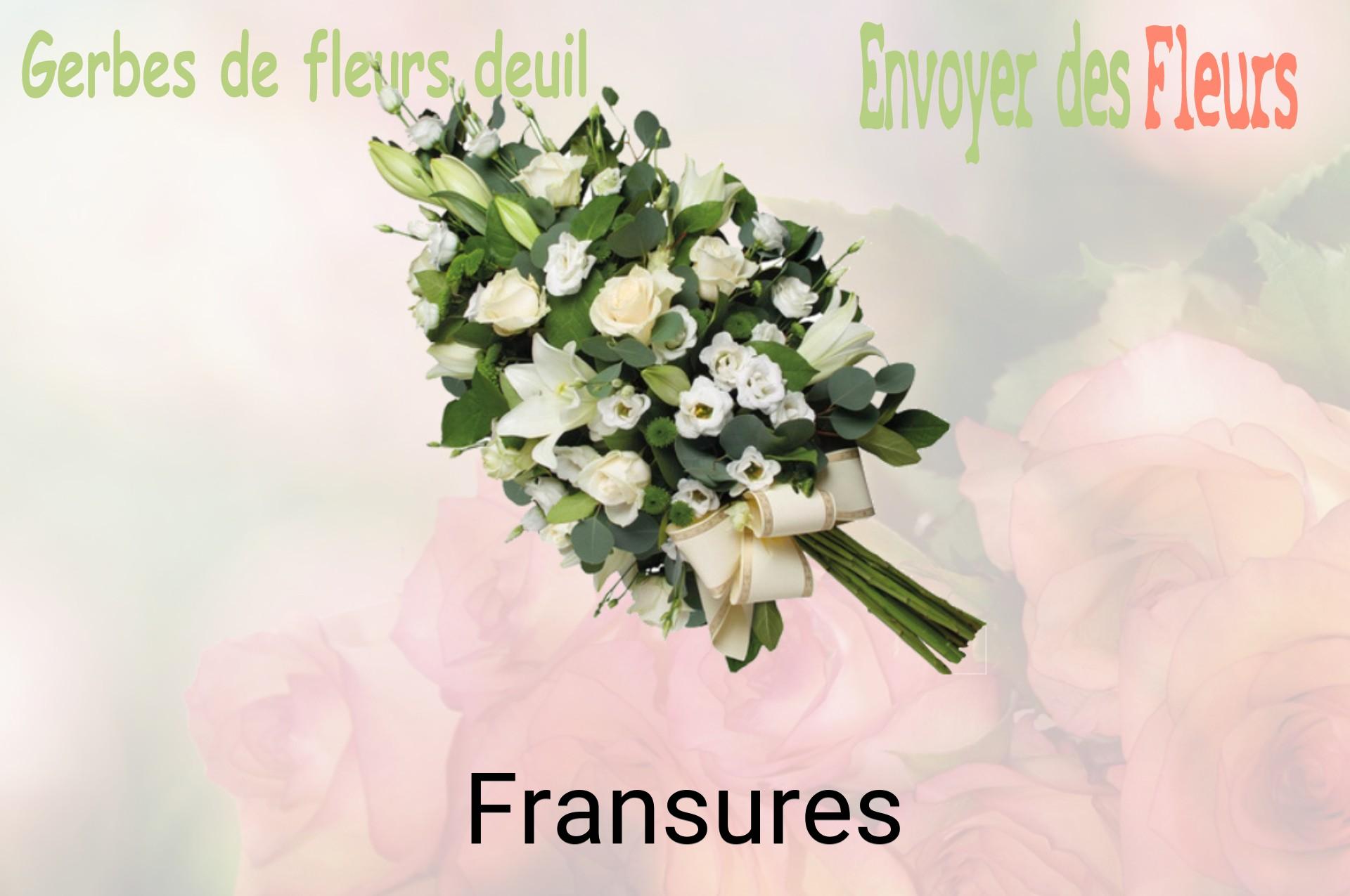Gerbe de fleurs de deuil livrée à Fransures
